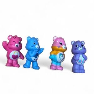 Care Bears Mini Figures Set - Pink, Blue, Purple, Yellow